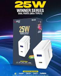 UBON Fast Charger 25W CH43 Dual Port (USB & Type C) Wall Charger,