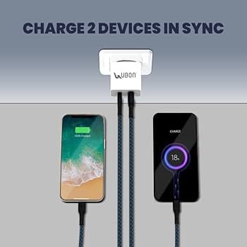 UBON Fast Charger 25W CH43 Dual Port (USB & Type C) Wall Charger,