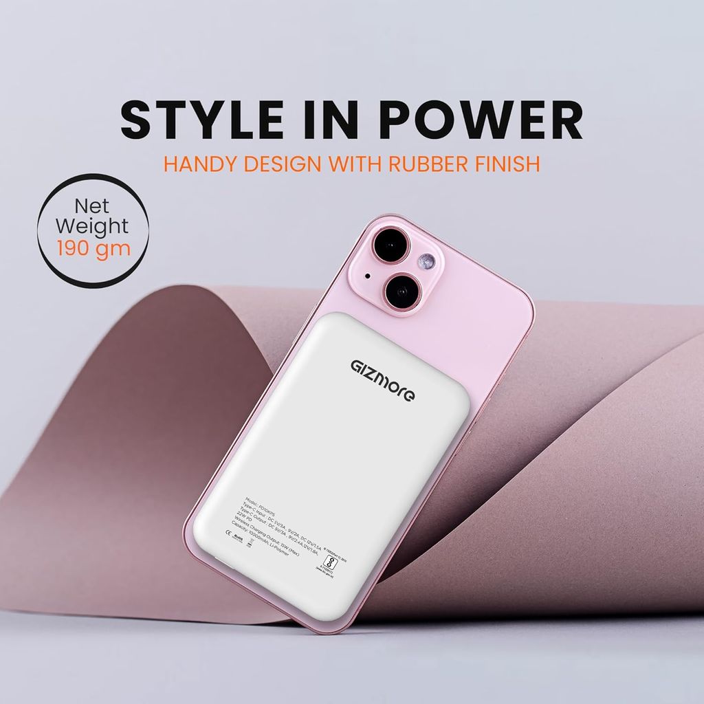 GIZMORE iMAG Power 10000mAh 15W Compatible with MagSafe Cover