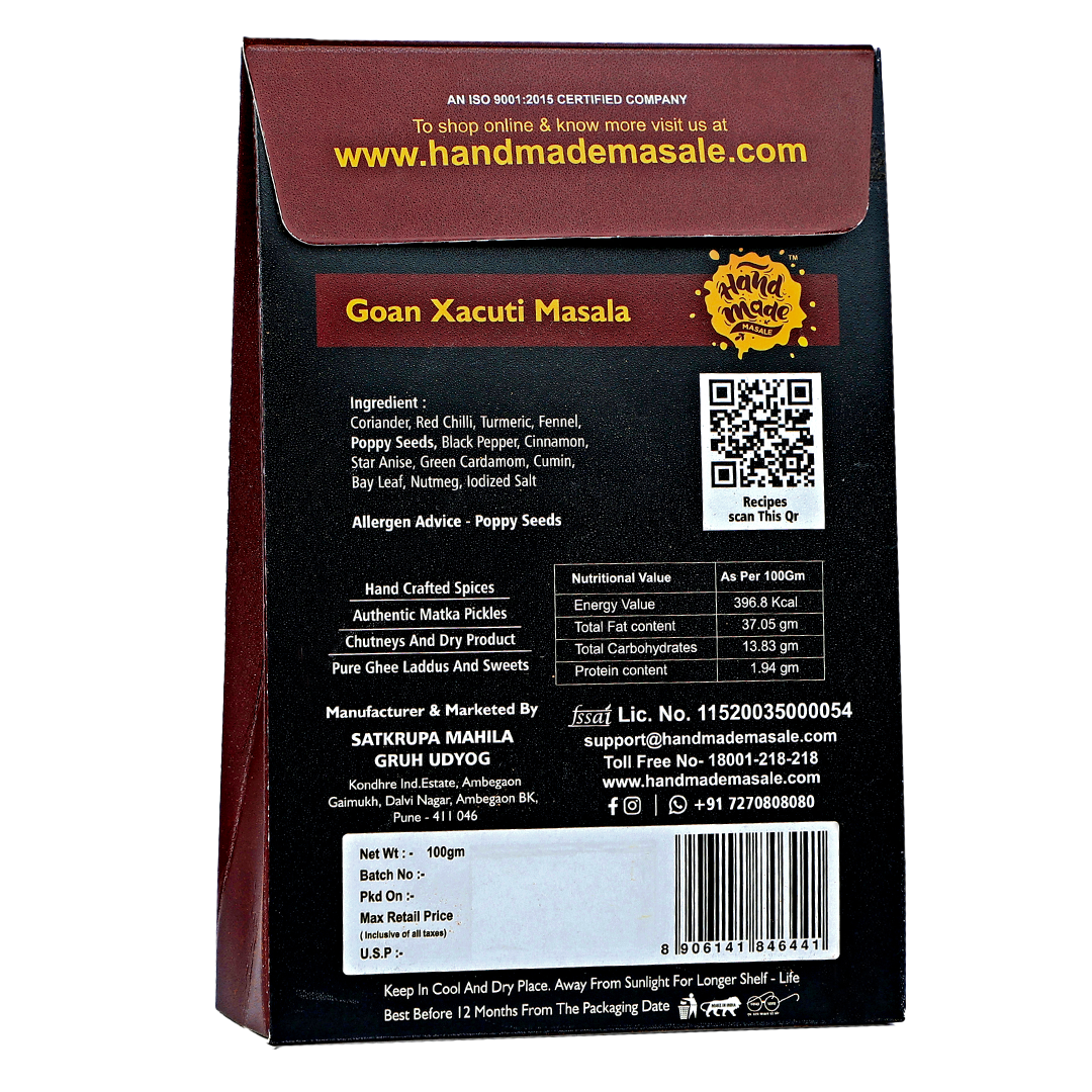 Handmade Masale Xacuti Masala