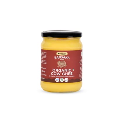 Sanjeevani Organics Organic Cow Ghee (500ml) – Grass-Fed, Wood-Churned with Traditional Method, Farm-Made, Healthy, Lab-Tested & Certified