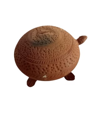 Handmade Clay Turtle Clay Gullak Large Coin Bank (Gift for Kids) Coin Bank (Brown), Classic
