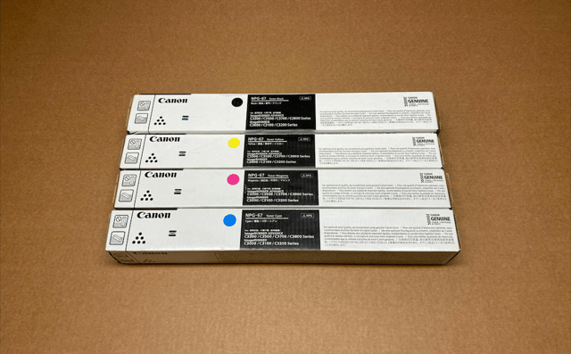 Canon NPG-67 Black Cyan Magenta Yellow Toner Cartridge Set, Use