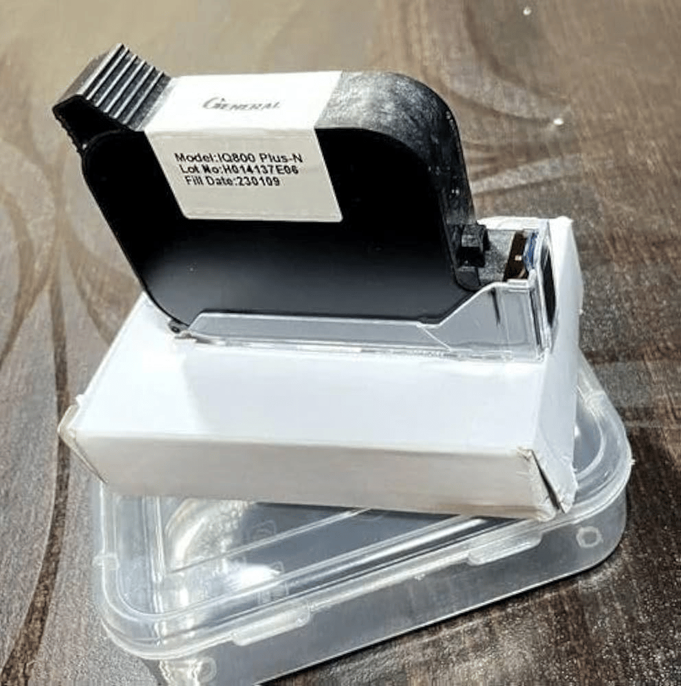 General IQ800 Plus N  Black Solvent Printer Ink Cartridge, 12.7mm, Black Solvent Ink Cartridge