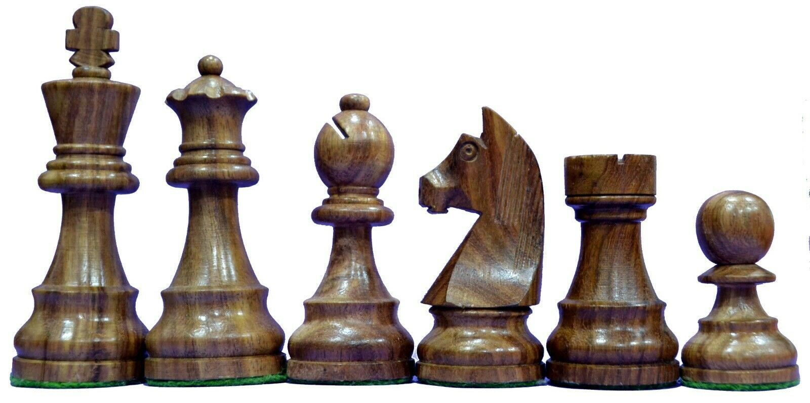 German Knight Chessmen in Sheesham/ Boxwood - 3" King with 2 Queens Extra 34 Wooden Weighted Chess Pieces Tournament Chess set