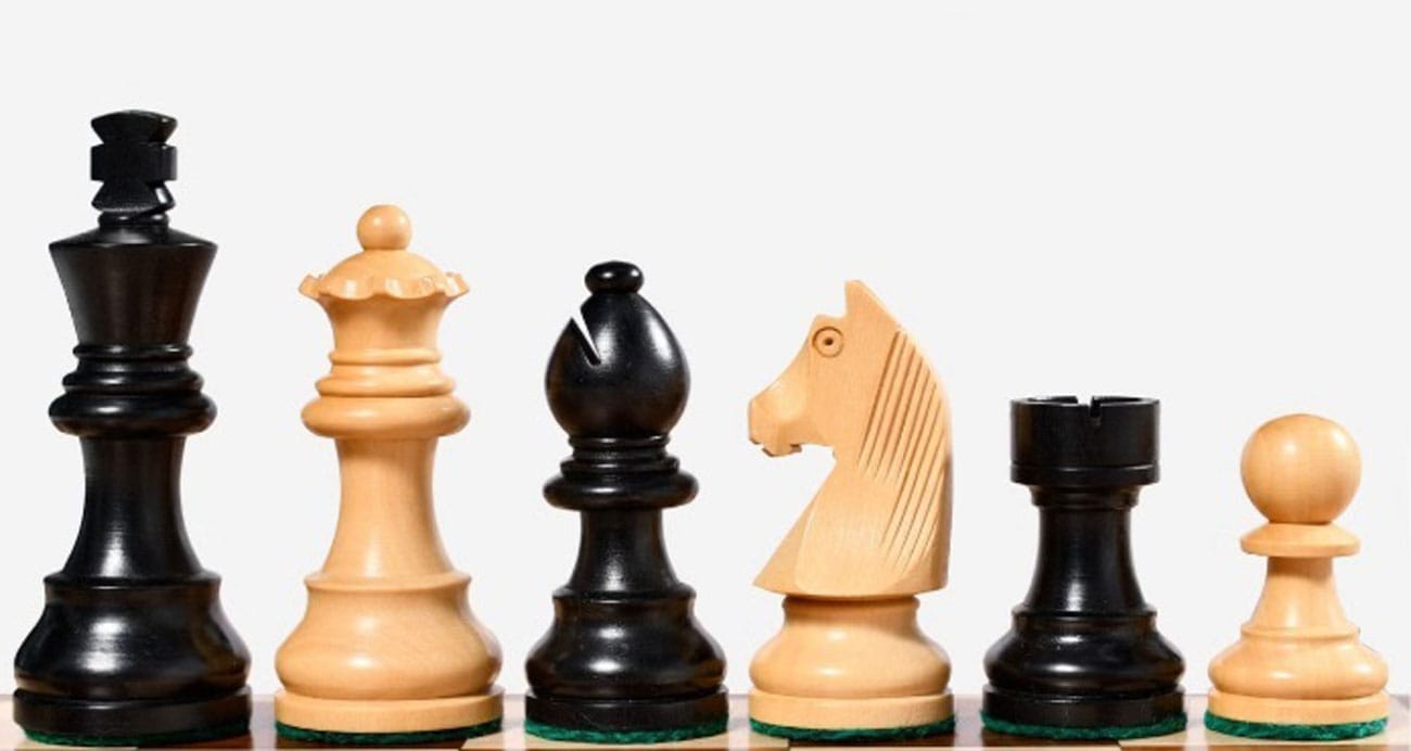 German Knight Chessmen in Sheesham/ Boxwood - 3" King with 2 Queens Extra 34 Wooden Weighted Chess Pieces Tournament Chess set