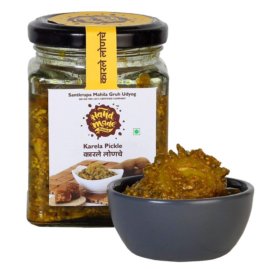 Handmade Masale Bitter melon Pickle / Karela Pickle