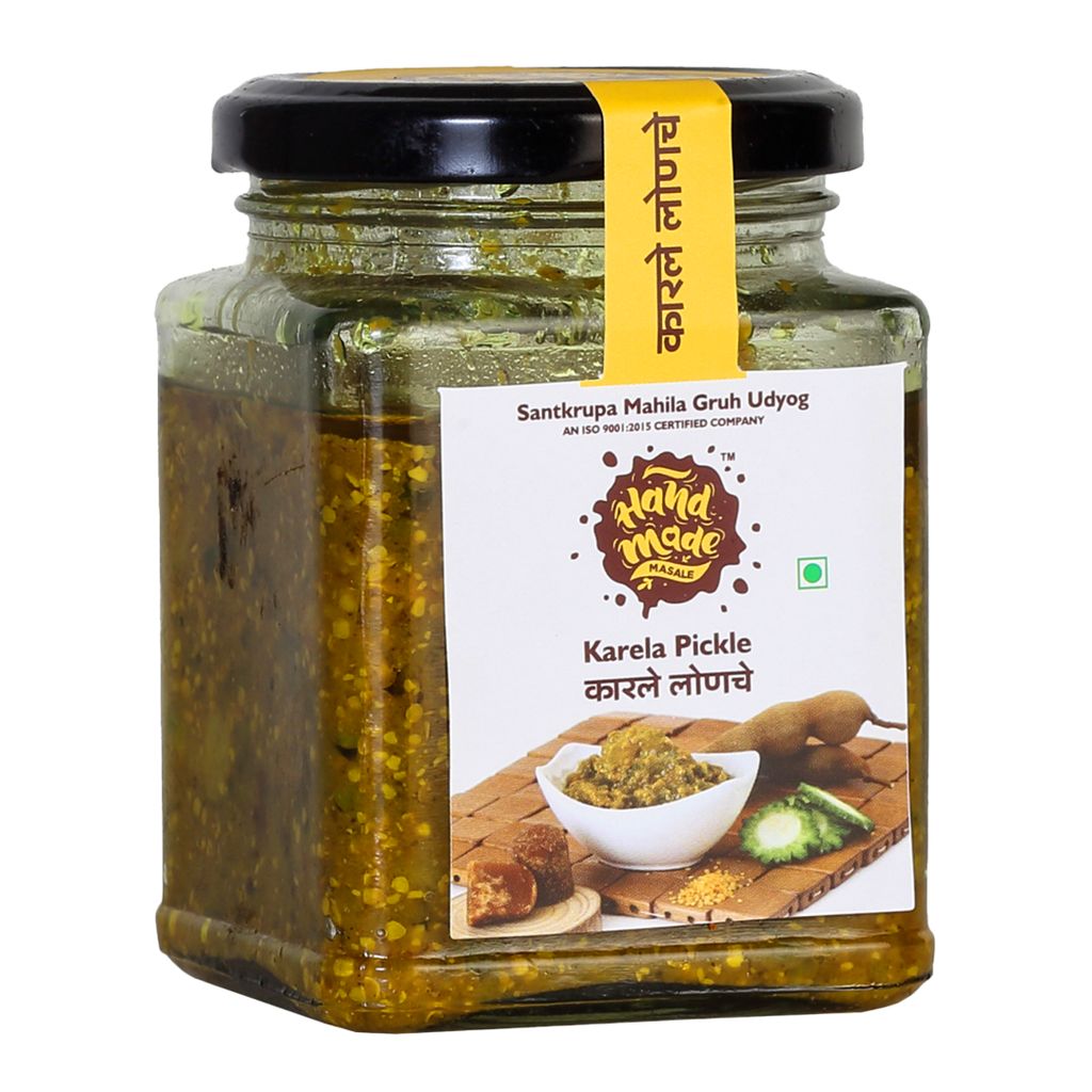 Handmade Masale Bitter melon Pickle / Karela Pickle