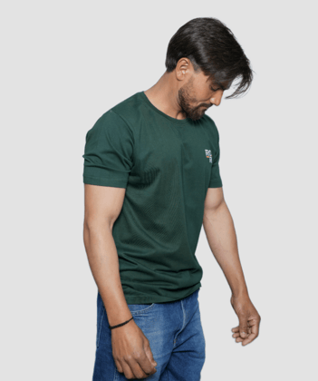 Premium Cotton Men's Classic Series  Round Neck Half Sleeve T-Shirt by Rori | Solid Color | Made in India