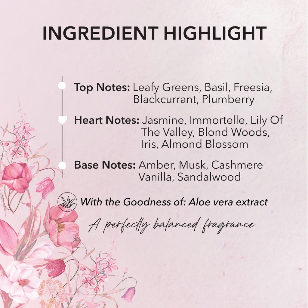 Fabessentials Twilight Flora Fine Fragrance Body Mist | Long-Lasting Floral Body Spray for Women | Fresh & Luxurious Scent | Infused with Aloe Vera | Daily body Perfume Mist | 150ml