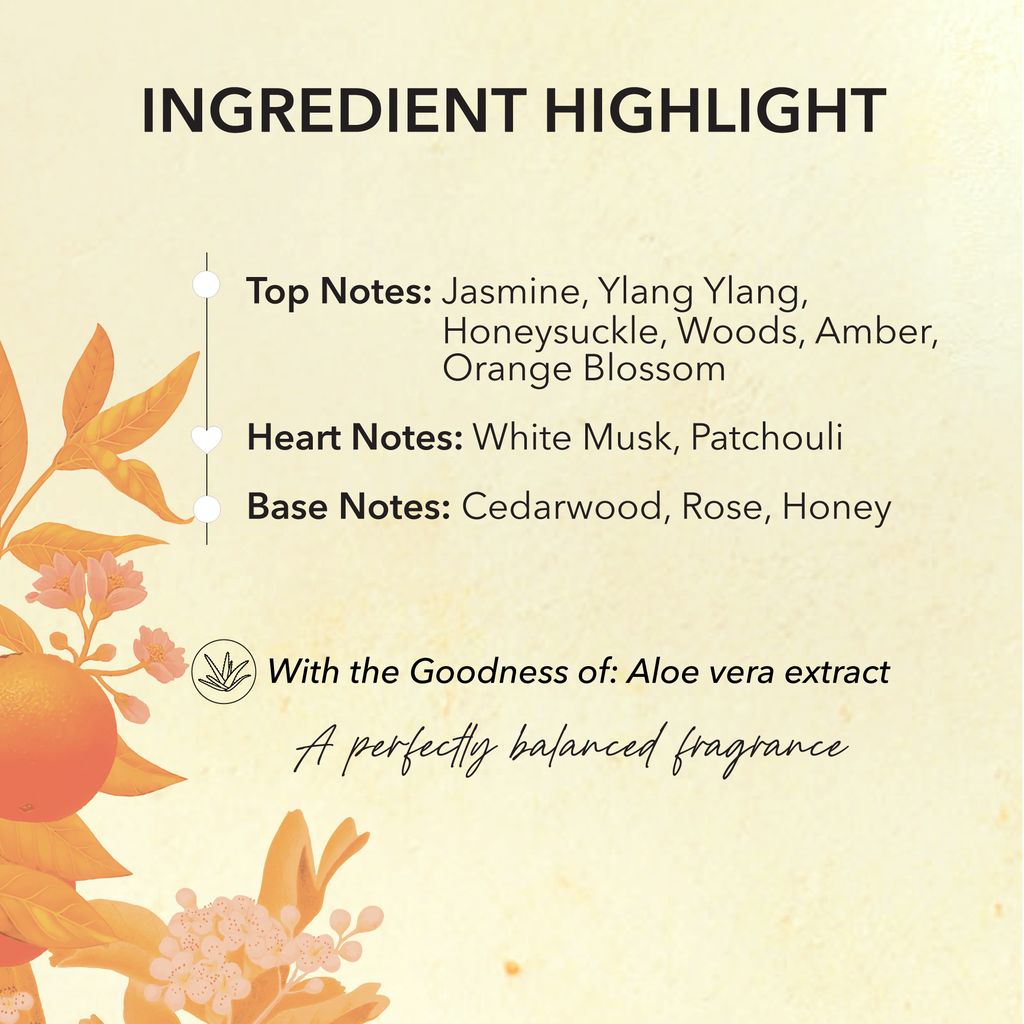 Fabessentials Amber Whisper Body Mist | Long-Lasting Luxe Fine Fragrance with Honeysuckle, Musk & Orange Blossom | Hydrating & Skin-Friendly | Non-Irritating Daily Use Perfume Mist | 150ml