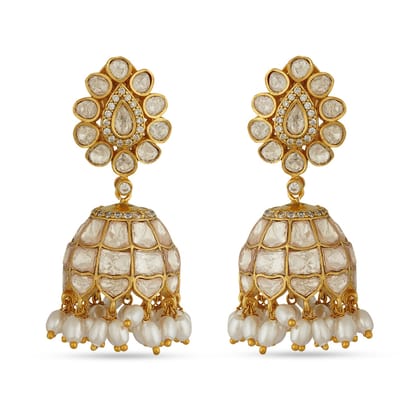 Insha - Kundan Jhumki Earrings