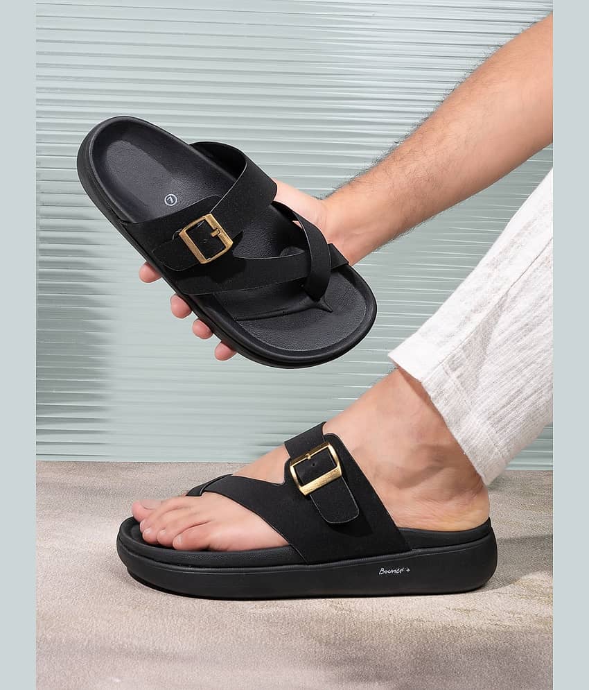 Fentacia - Black Men's Korean Sandals