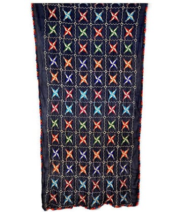 Raj Black Chiffon Phulkari Dupatta