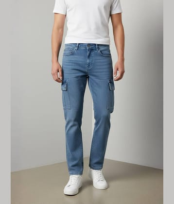 plounge Clean Look Men's Jeans - Blue ( Pack of 1 )