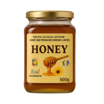 500g Jar of Pure and Natural Honey from Simipal Kanjia Jeevidam Honey Bee Producer Company Limited