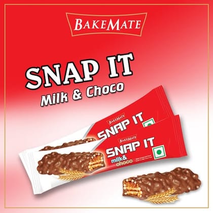 BAKEMATE Snap It Milk & Choco Caramel and Cereal Center in a Milk Choco