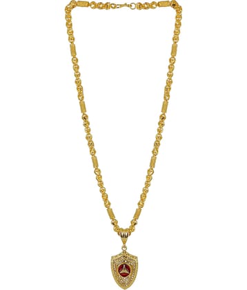 SHANKH-KRIVA - Golden Pendant ( Pack of 1 )