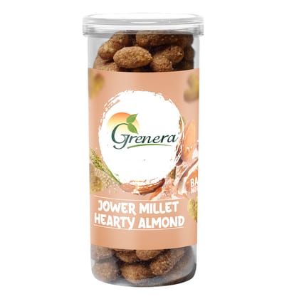 Jowar Millet Almond Heartin, 80g – Roasted Sorghum Snack with Crunchy Almond Bites, High-Fiber Millet-Based Munch