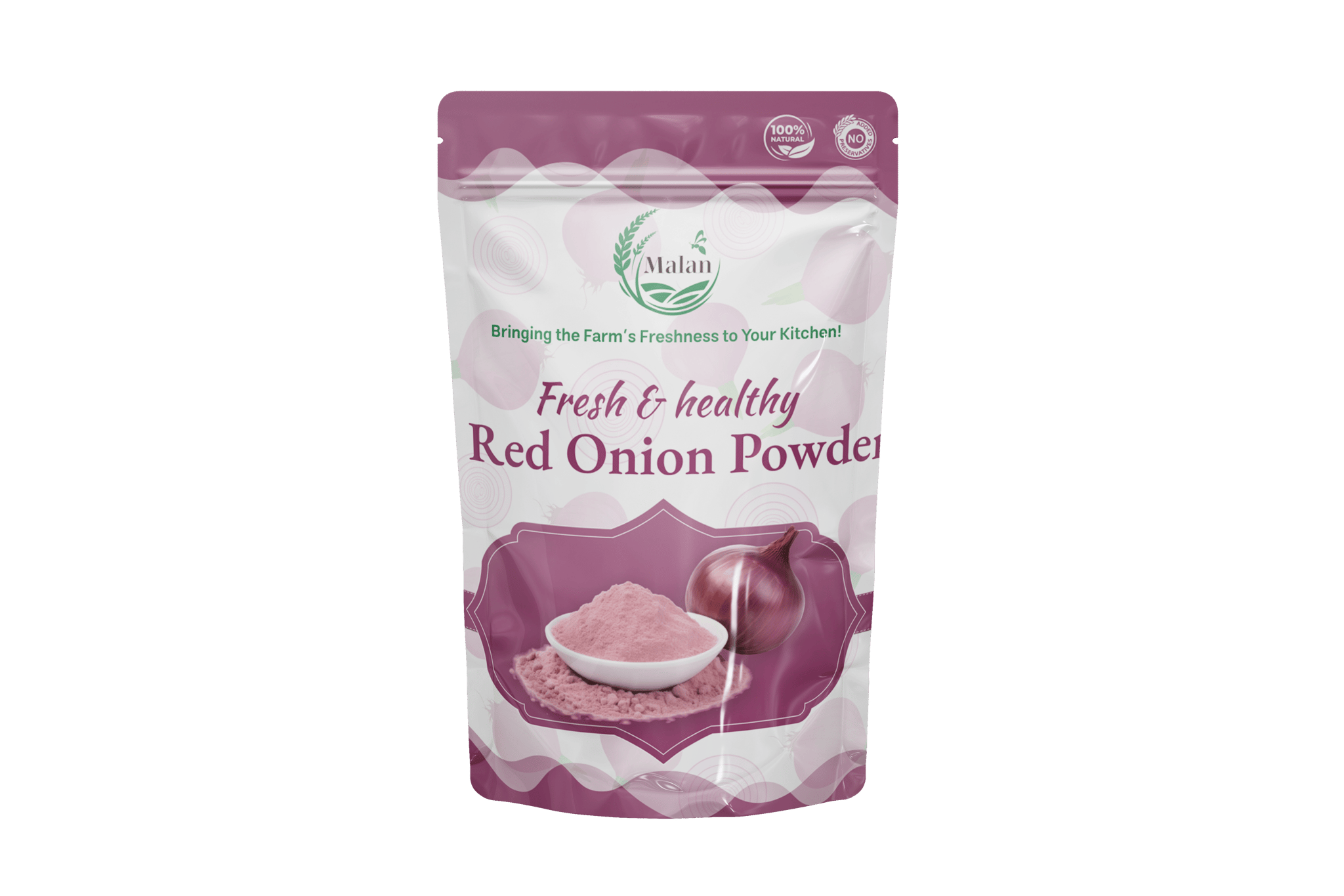 Malan Fresh & Healthy Red Onion Powder - 100% Natural, No Additives or Preservatives - Bringing the Farm's Freshness to Your Kitchen