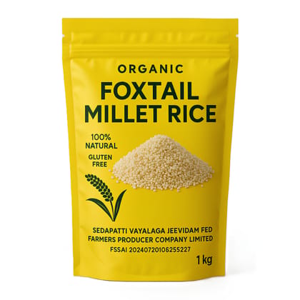 Organic Foxtail Millet Rice - 100% Natural and Gluten Free - 1kg Organic Foxtail Millet Rice - 100% Natural and Gluten Free - 1kg