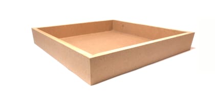 DEVESHA DIY Wooden Serving Tray - 12 × 12 Inch (Without Handle) | MDF Tray for Art, Craft, Decoupage & Decoration