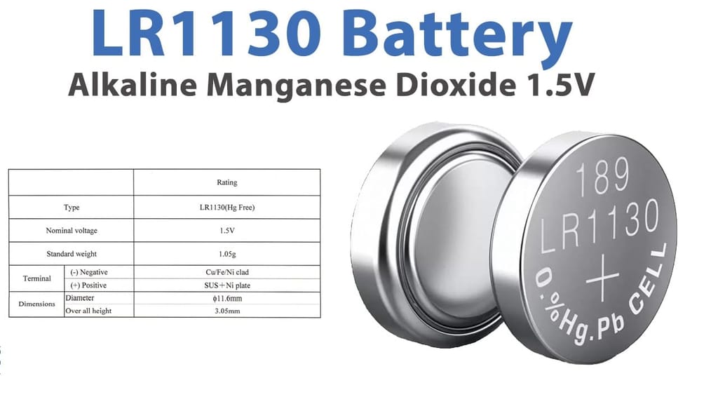 OSTRONE -LR1130 [AG10] 189 Battery 1.5V Alkaline Button Cell Batteries 389A, D389, LR1131, LR54, G10A, Battery LR1130 Battery 1.5V Micro Alkaline Button Coin Cell - 05 PCS
