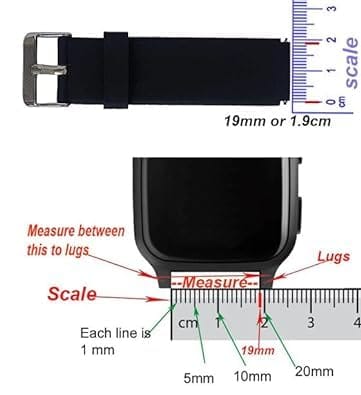 19mm Silicone Strap Compatible with Noise Colorfit Pro 2, Boat Storm Smart Watch & Watches with 19mm Lugs