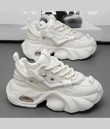 HATTOUN Premium Sneakers for Men White Men's Sneakers