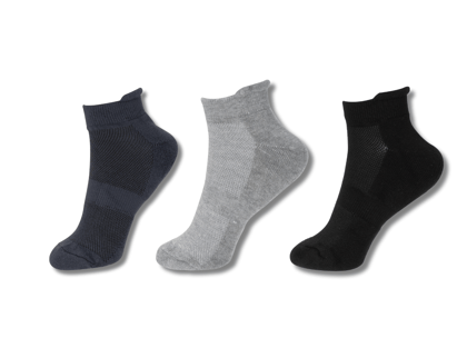 3 pair pack of Bunaayi Bamboo Collar Socks