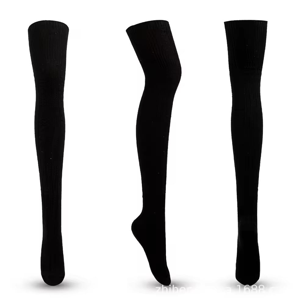 1 pair pack of Bunaayi Women Solid Knee High Socks