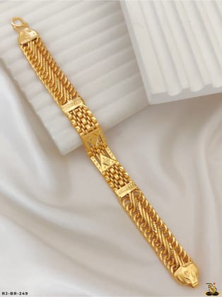 Unveil Luxury Gorgeous 8 thada Gold-Plated Bracelets for men's-BR-249