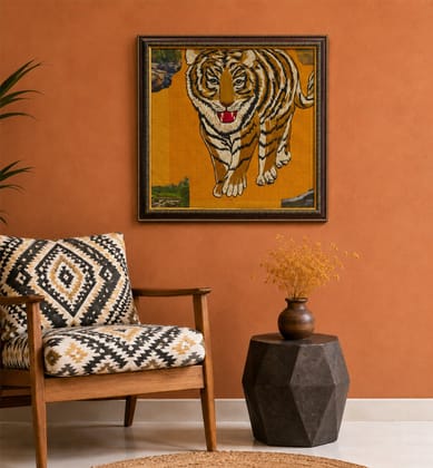 Handcrafted Jute Iranian Pattern Taka Work Frame Handcrafted Jute Iranian Pattern Taka Work Frame