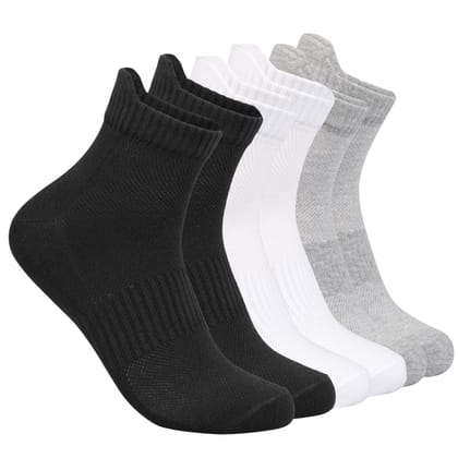 Vayu Lifestyle Timeless Essentials – Pack of 3 Multi-Color Solid Ankle Socks for Men & Women | Fine Cotton Nylon Blend | Breathable & Anti-Odor Daily Wear Sock