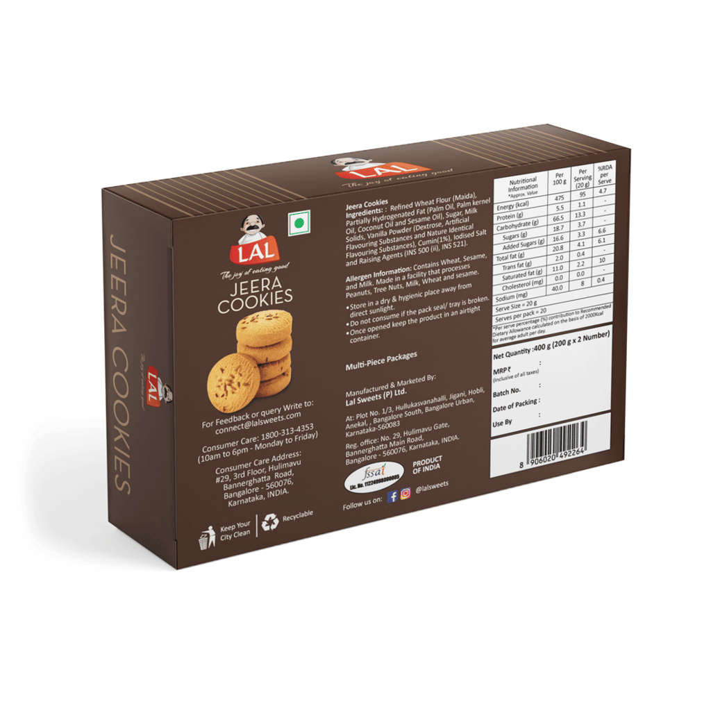 Lal sweets Jeera Cookies - 400GM