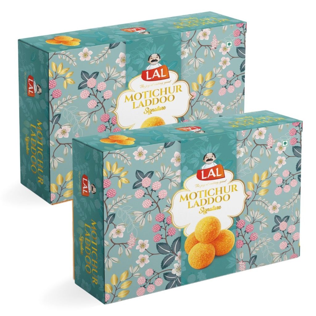 Lal Sweets Motichur Laddoo 400g (Pack of 2) || Boondi Laddoo || Indian Traditional Laddoo