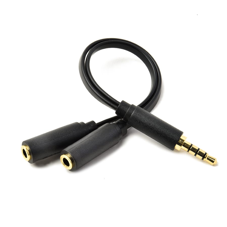 AV Connect 3.5mm TRRS 4 pole Audio Splitter Cable