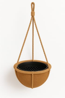 Coconut Husk and Coir Based Hand Crafted Indoor and Balcony Hanging Pot for Sophisticated Plants Coconut Husk and Coir Based Hand Crafted Indoor and Balcony Hanging Pot for Sophisticated Plants