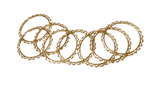 Gold Plated Glossy Finish Stylish Bangles Set for Women and Girls (Pack of 4)