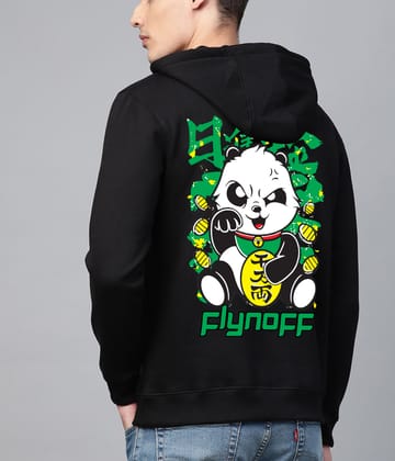 SCOTT FINCHER Black and Green Panda Graphic Hoodie : AA(RSHOD)BLACK_26