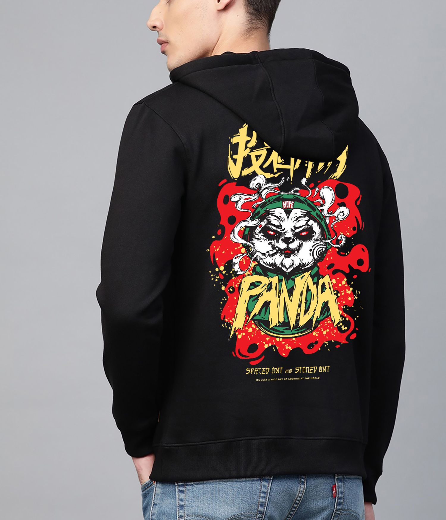 SCOTT FINCHER Men's Black Printed Hoodie : AA(RSHOD)BLACK_30