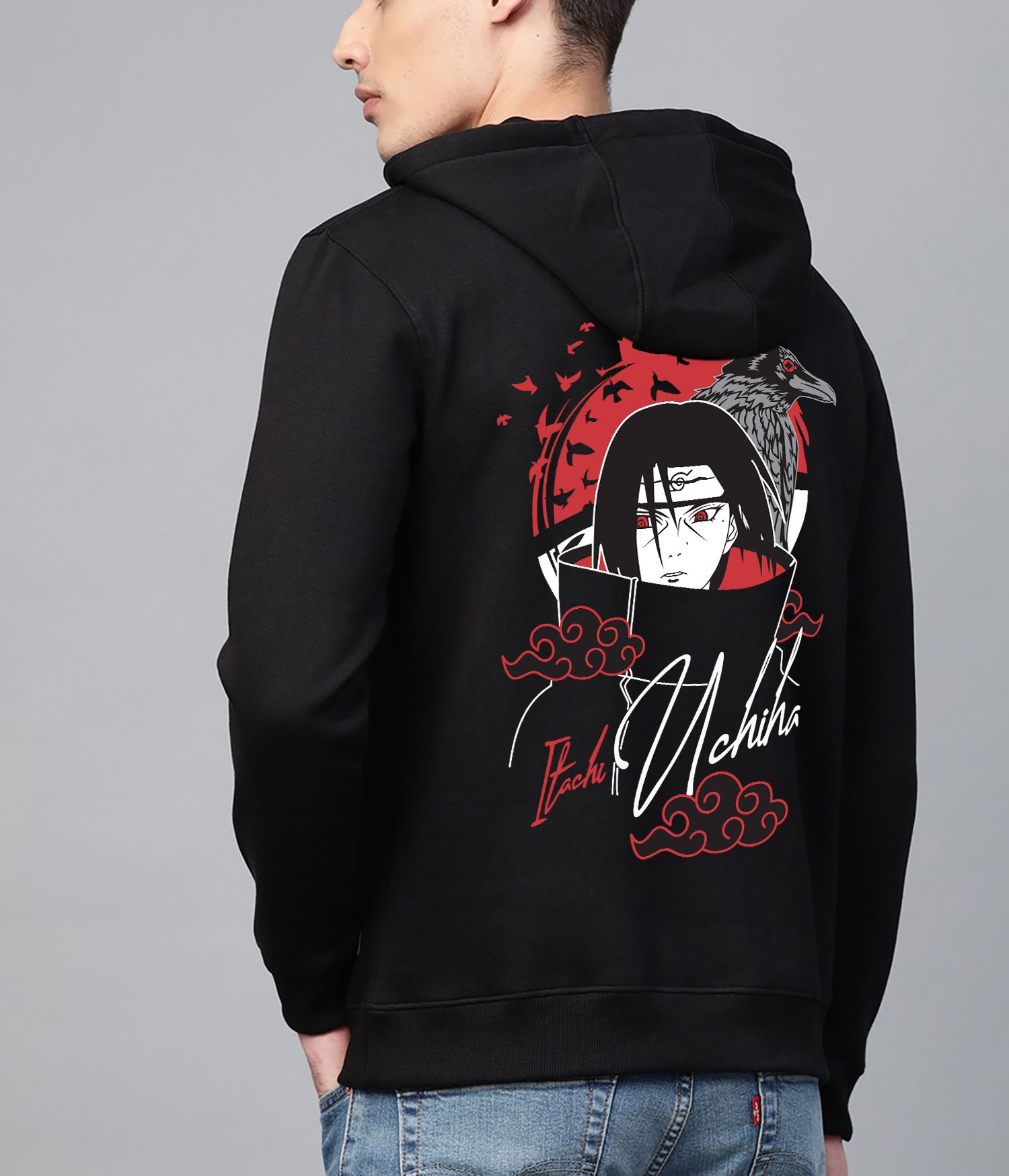 SCOTT FINCHER Itachi Uchiha Akatsuki Black Hoodie : AA(RSHOD)BLACK_129