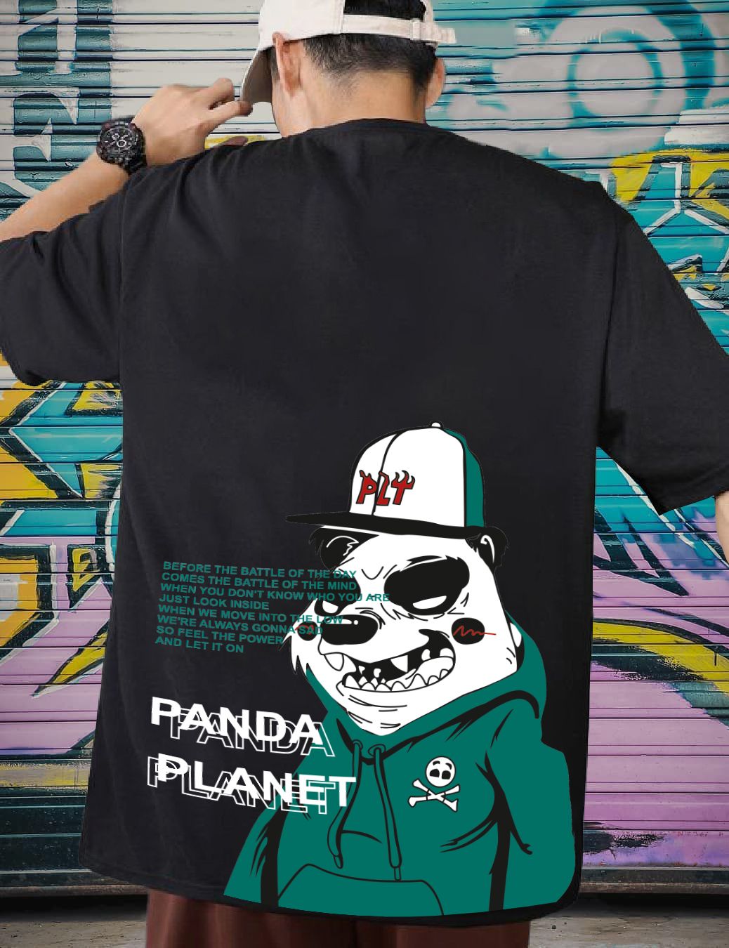 Scott Fincher Men's Oversized Halfsleeve Graphic Printed T-Shirt : AA(ARN)BLACK_39