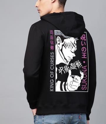 SCOTT FINCHER Black Jujutsu Kaisen Print Hoodie featuring Sukuna : AA(RSHOD)BLACK_145