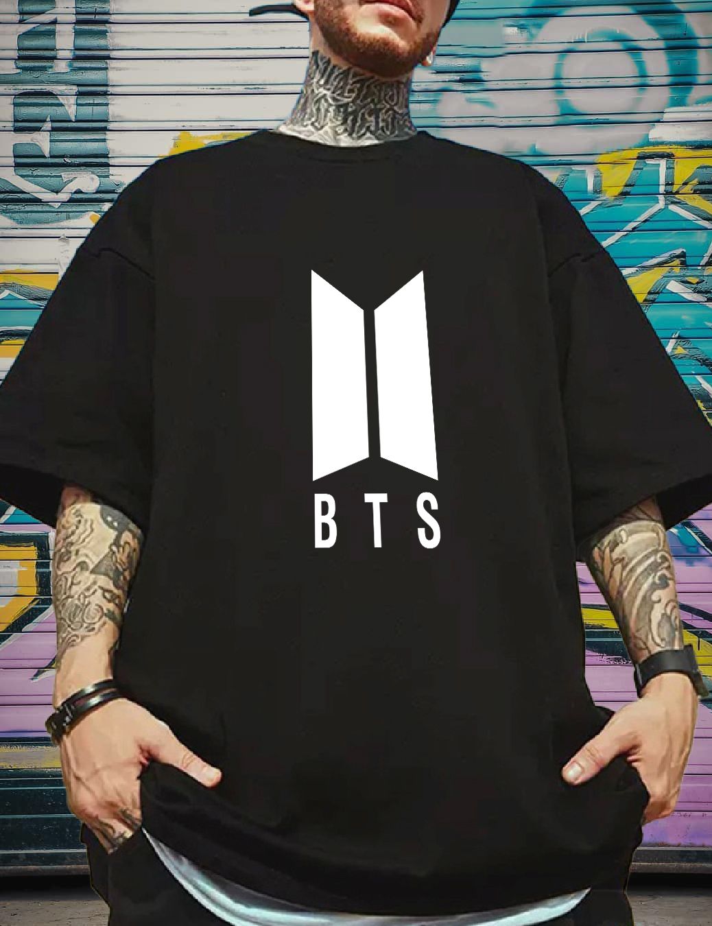 Scott Fincher Oversized Black BTS T-Shirt : AA(ARN)BLACK_66