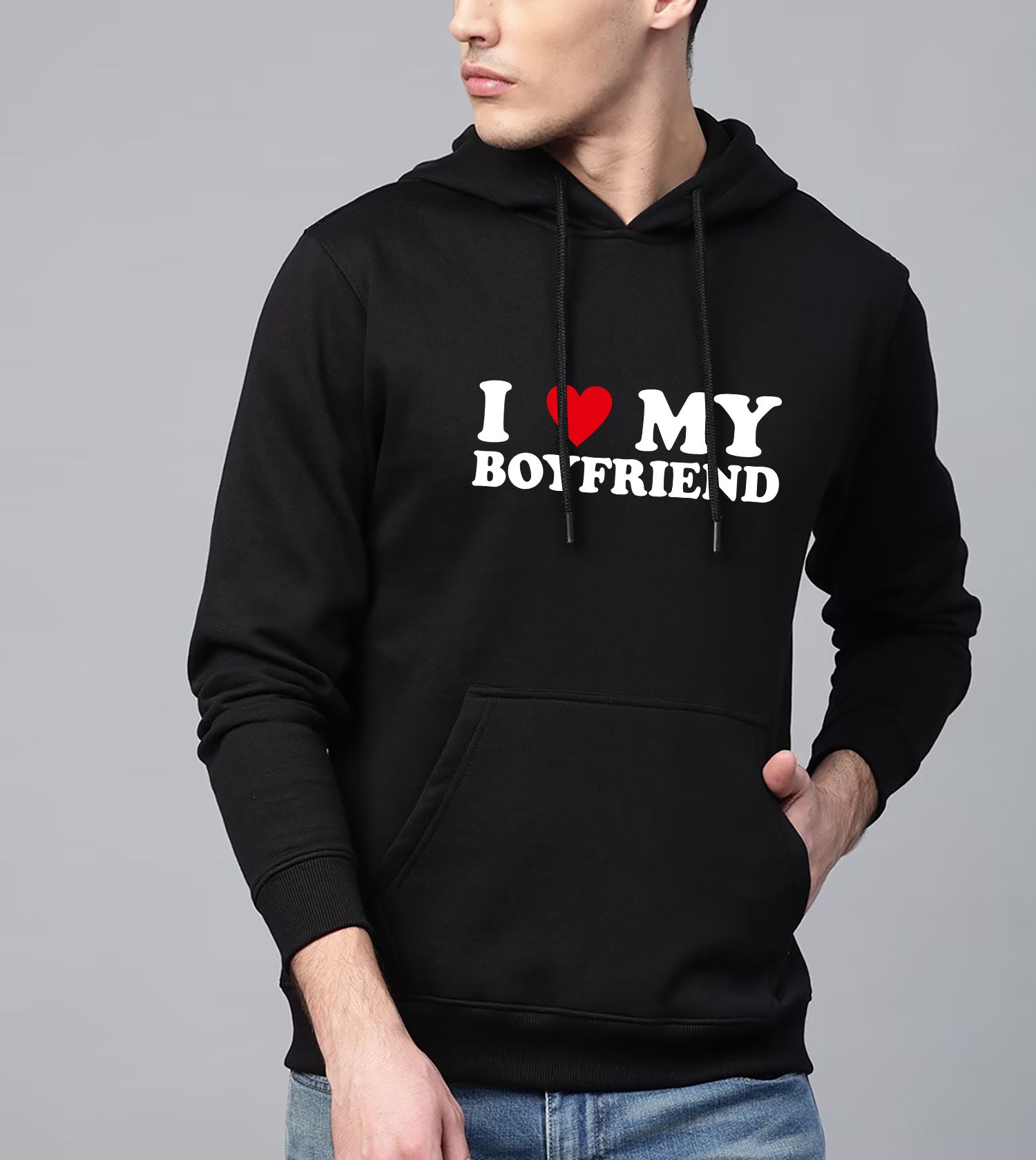 SCOTT FINCHER Men's Black Cotton Blend Graphic Printed Hoodie : AA(RSHOD)BLACK_248