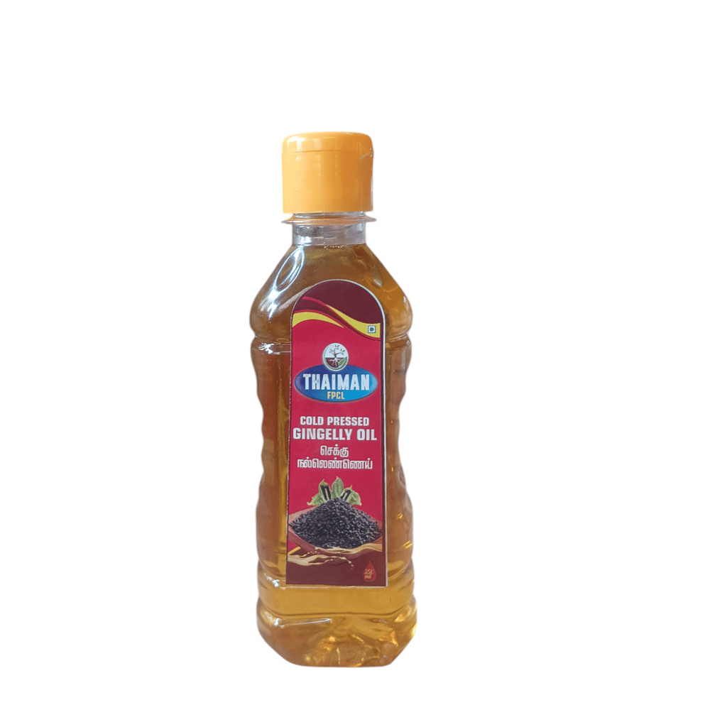 "THAIMAN Cold Pressed Gingelly Oil - 250ml - Pure & Natural Sesame Oil for Cooking, Hair & Skin Care"