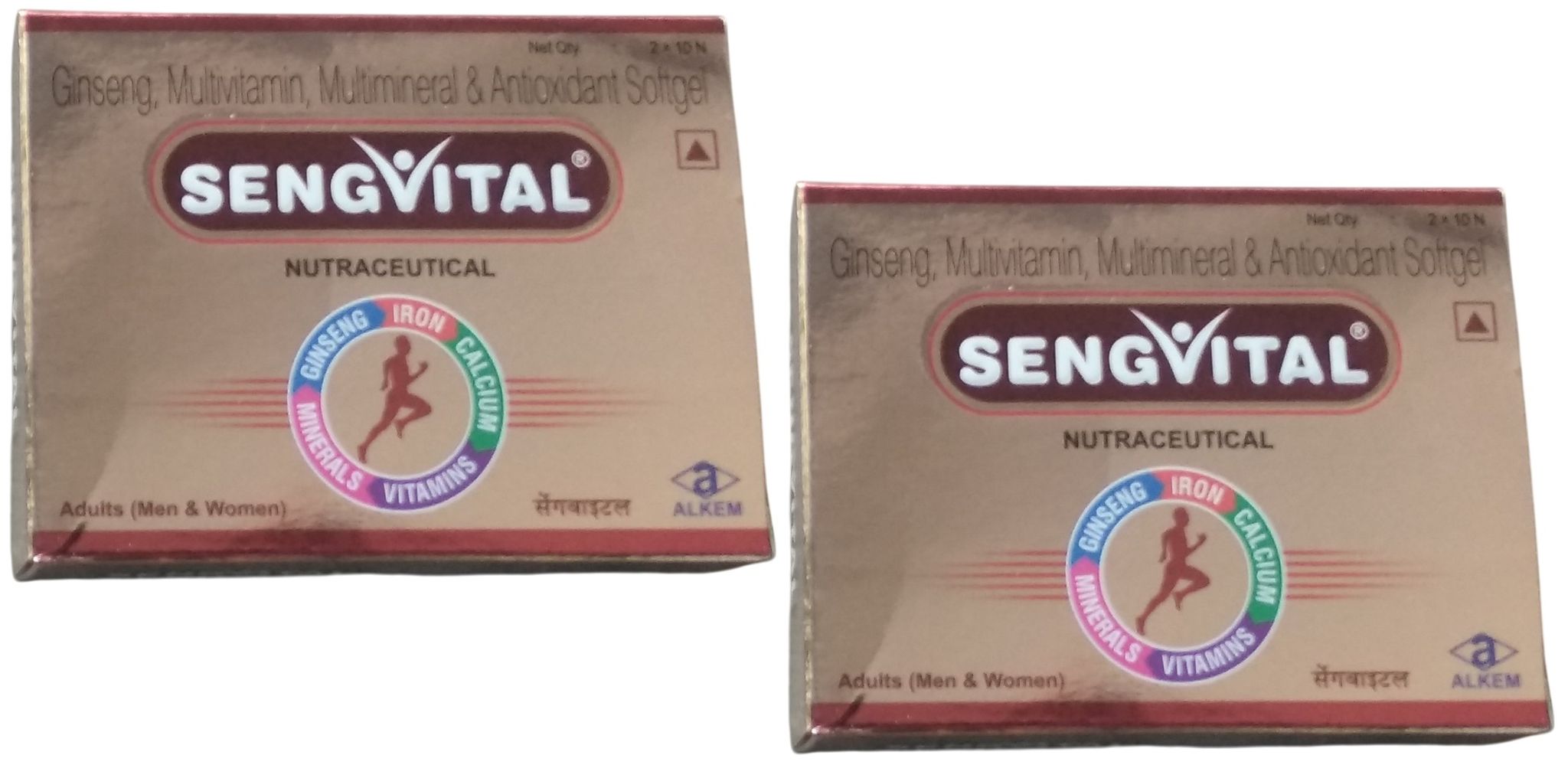 Sengvital Ginseng, Multivitamin, Multimineral & Antioxidant Softgel Capsules for Men and Women Pack of 2 X 20 Capsules