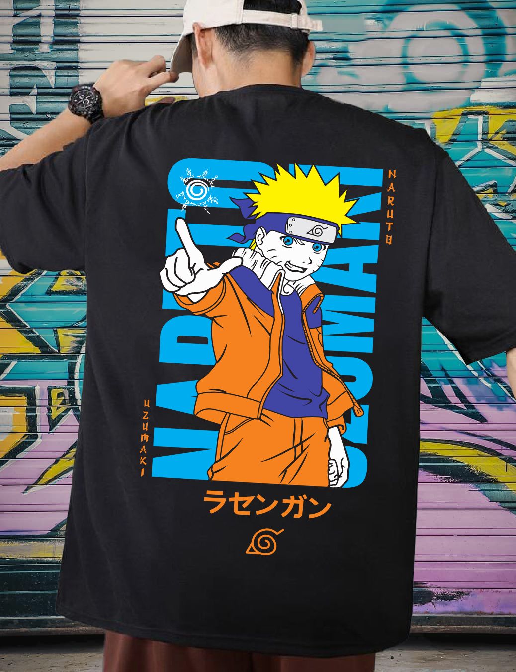 Scott Fincher Men's Oversized Halfsleeve Graphic Printed T-Shirt : AA(ARN)BLACK_135