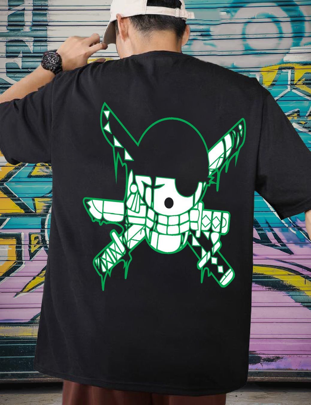 Scott Fincher Men's Oversized Halfsleeve Graphic Printed T-Shirt : AA(ARN)BLACK_136